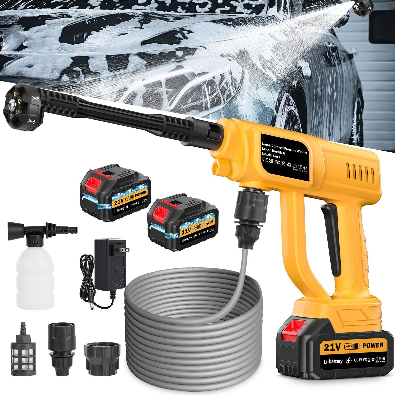Car Washer Pressure High Gun Wireless Water Cleaner Car Portable Machine Wash