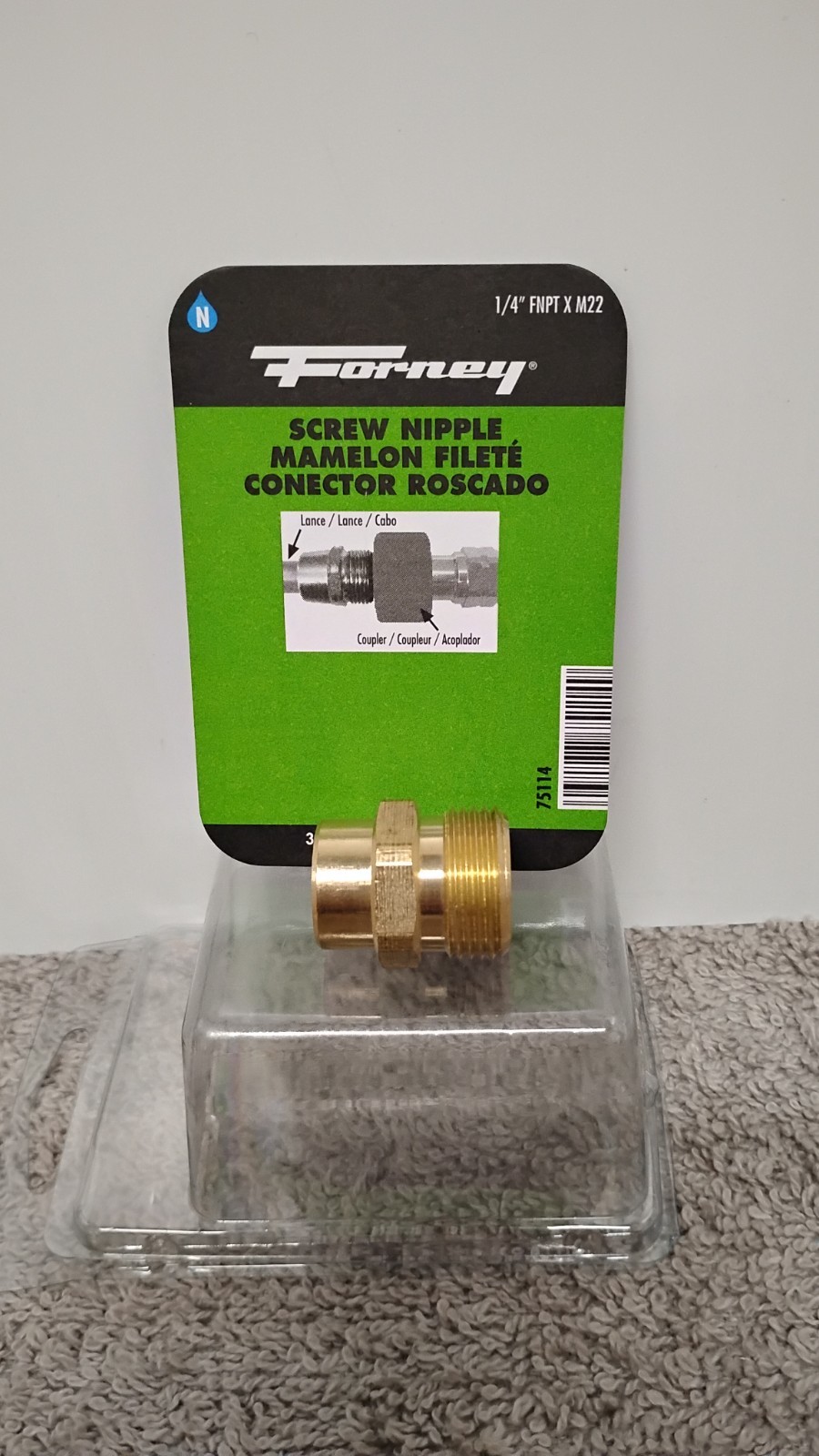 NEW ASST. Forney 1/4″ FNPT X M22 & 3/8″ MNPT X M22 Pressure Washer Screw Nipple.