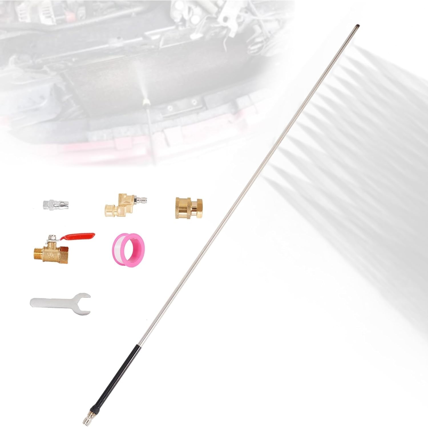 Ultimate Radiator Cleaning Solution – 40in Wand, 5000 PSI, Includes Accessories