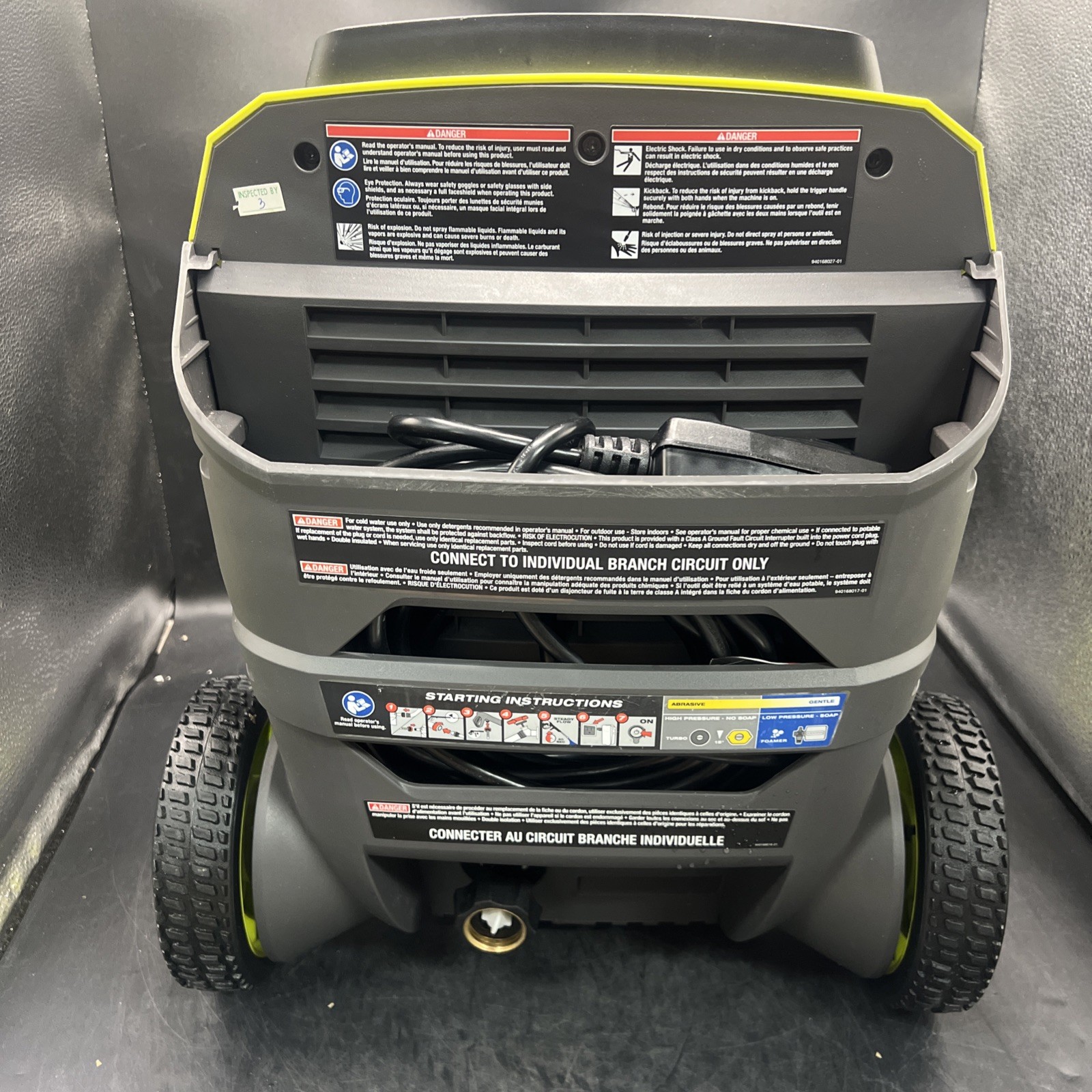 RYOBI 2100 PSI 1.2 GPM Cold Water Corded Electric Pressure Washer with Foamer