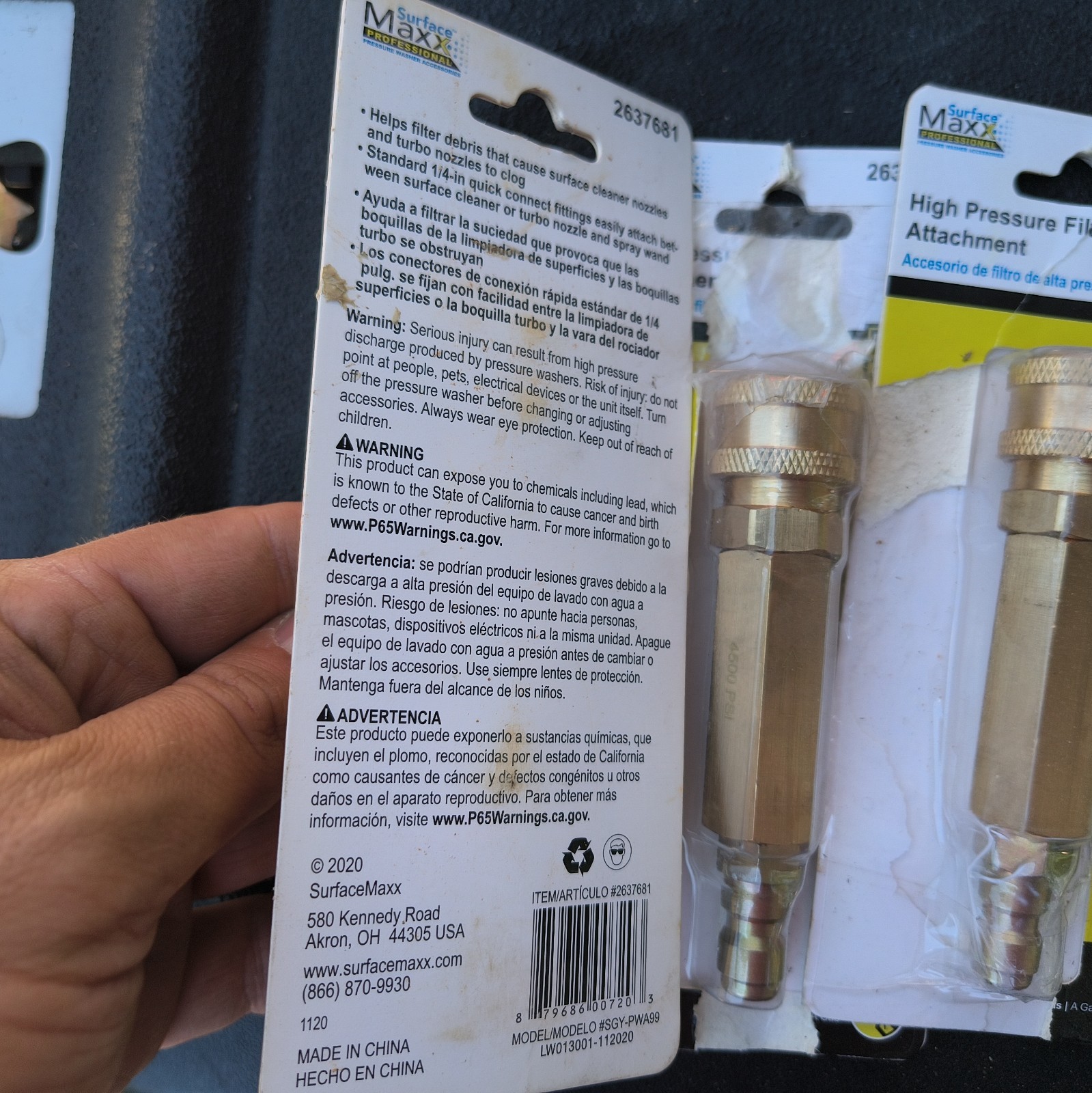 Surface Maxx High Pressure Filter Attachment Gas Professional Open Box Lot Of 3
