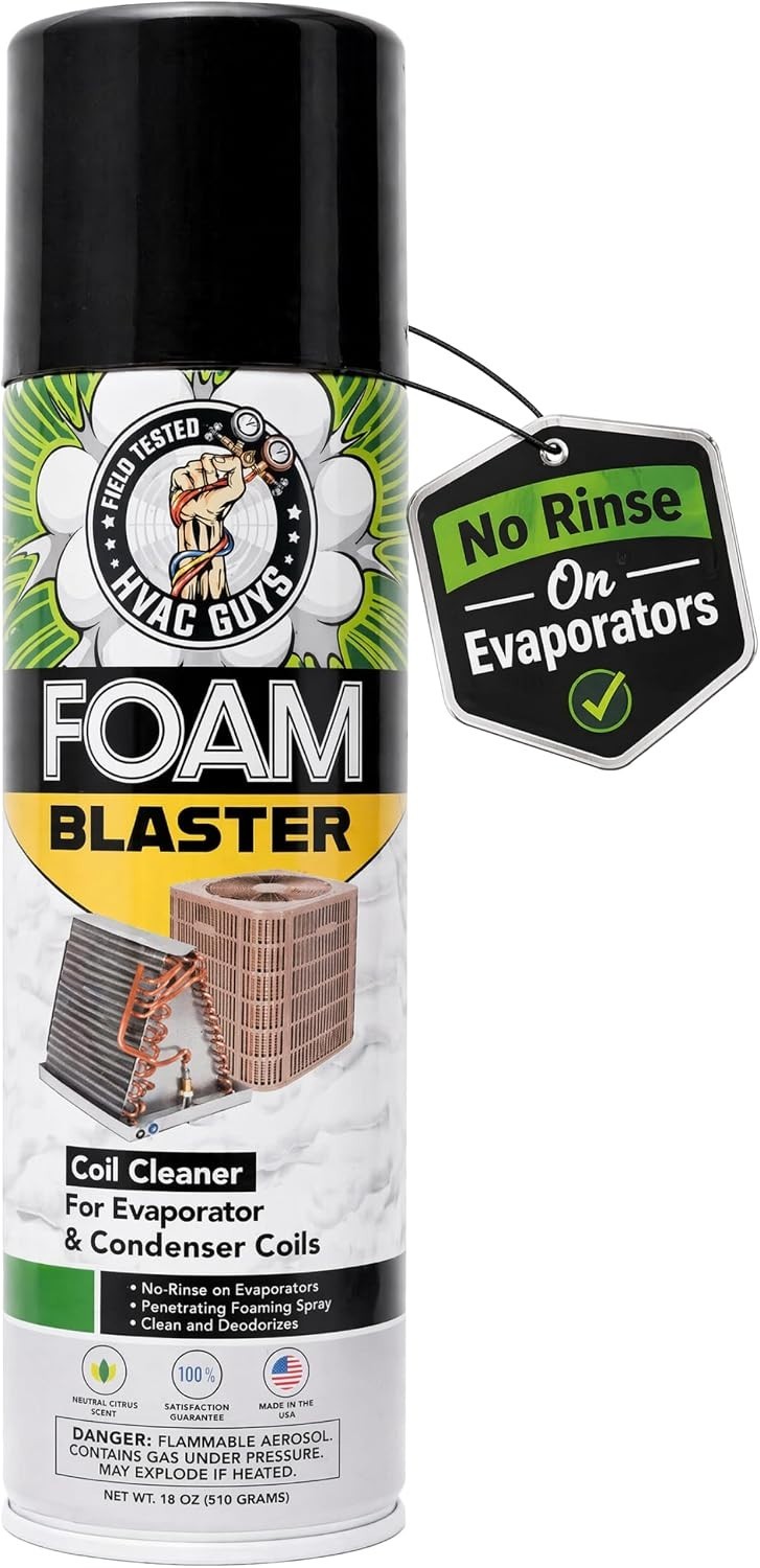 Effortless HVAC Cleaning – Foam Blaster 18oz Cleaner for Evaporators & More