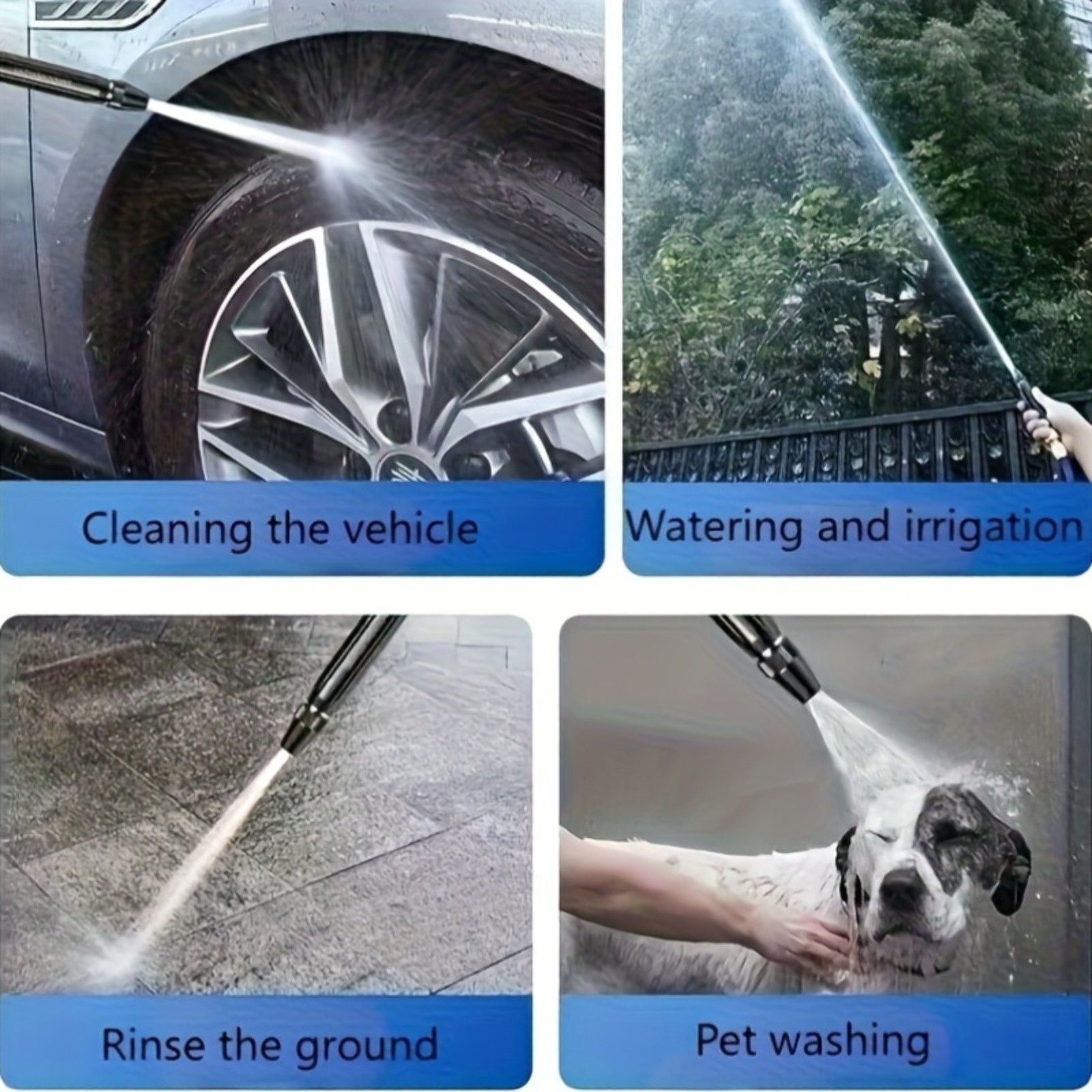 2pcs High Pressure Hose Nozzle Water Gun for Car Wash Garden Pressure Booster US
