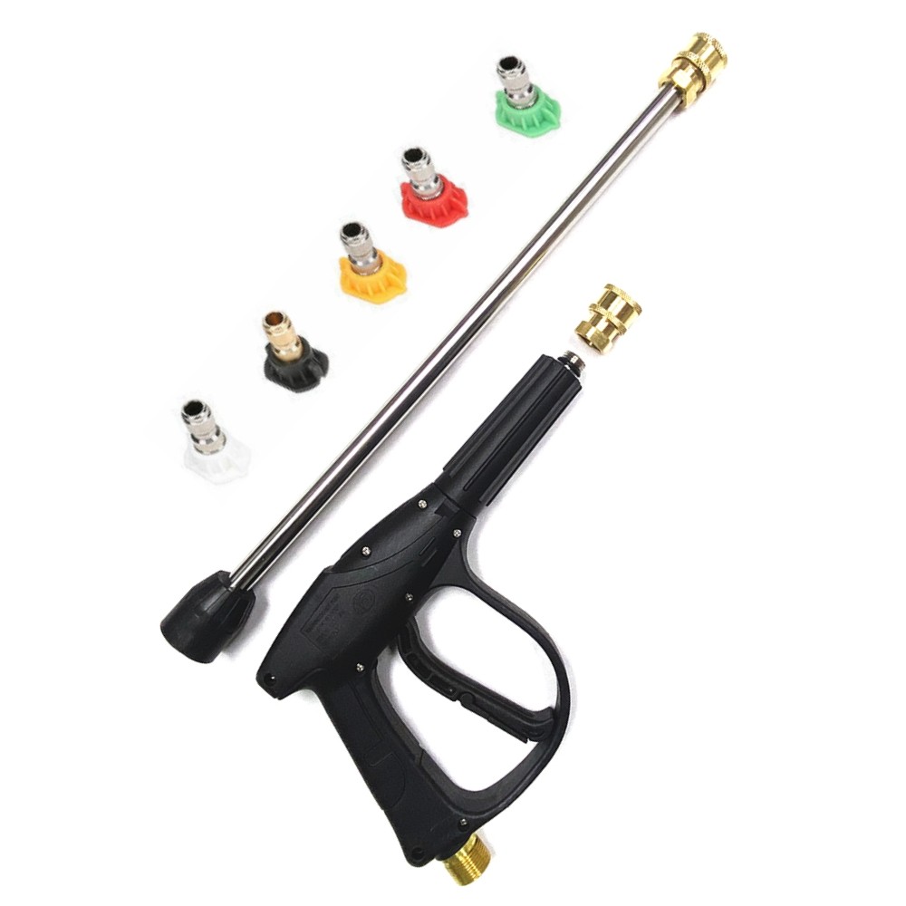 4000PSI High Pressure Car Power Washer Spray Gun Wand Lance Nozzle Tips Hose Kit