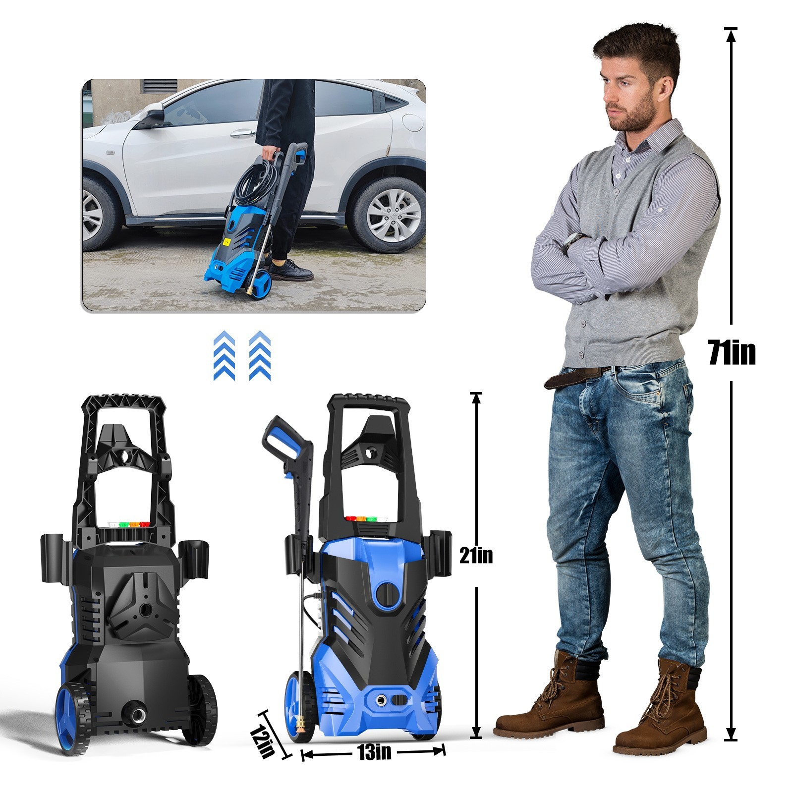 Power Washer 4800PSI 2.8GPM Wash Machine Electric Powered for Car Washing