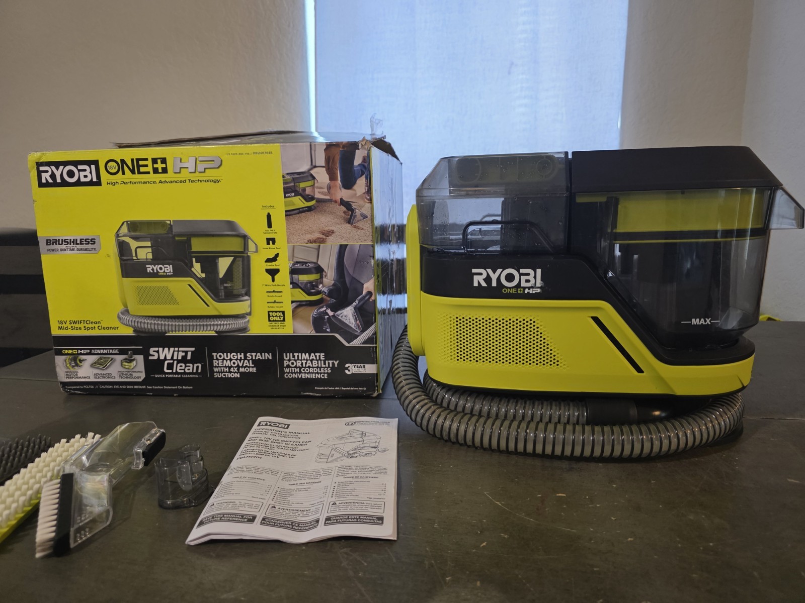 RYOBI HP 18V Brushless Cordless SWIFTClean Mid-Size Spot Cleaner (Tool Only)