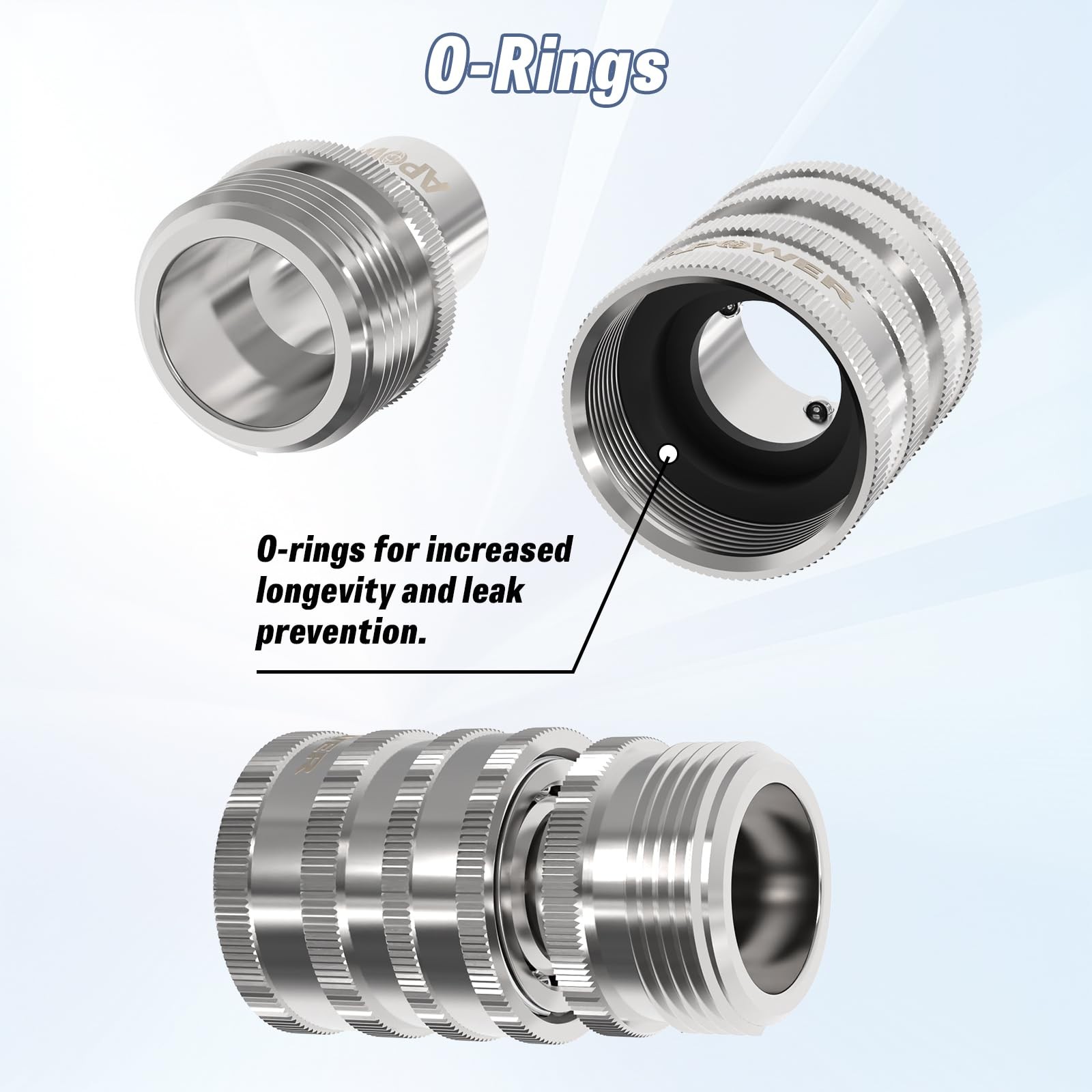 Pressure Washer Quick Connect Kit, M22 to 3/8″ Adapter Set, 9 Pieces