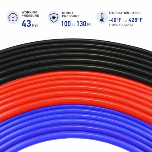 10FT ID 1/8″ (3mm) High Temperature Silicone Vacuum 1/8″ (3mm) – 10FT Black
