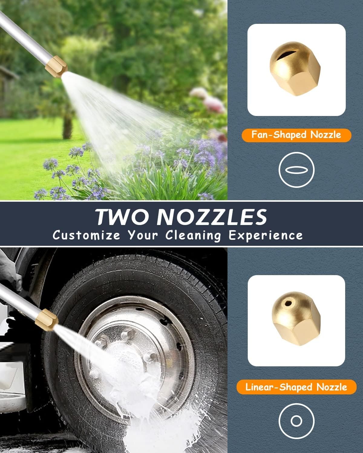 High Pressure Power Washer Water Spray Gun Nozzle Wand Attachment Garden Hose