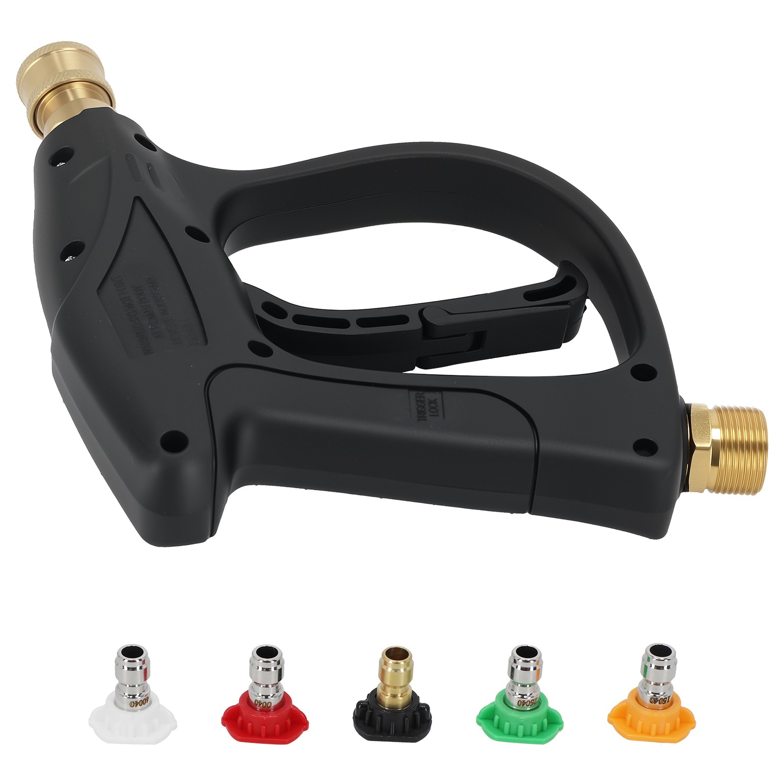 Pressure Washer Gun 1/4″ M22 14mm with 5 Spray Nozzles Aluminum 4000 PSI