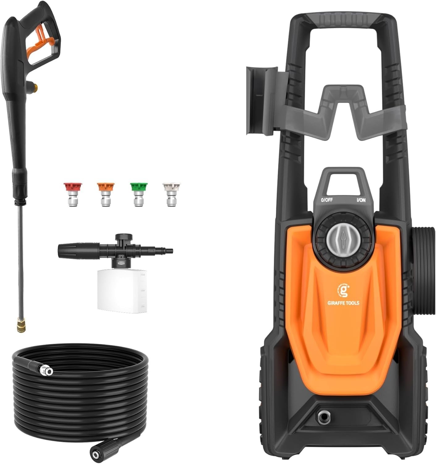 Giraffe Tools Electric Pressure Washer, Portable Power Washer with Wheels New