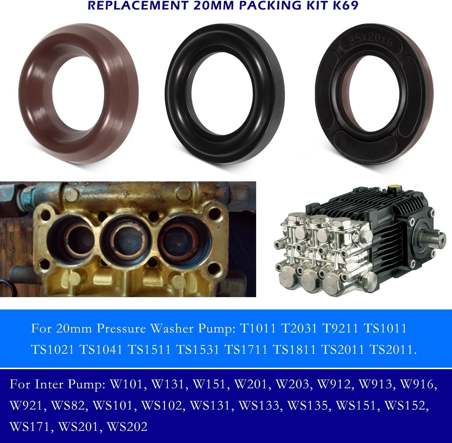Quality 20mm Pump Rebuild Kit with High-Temperature Resistance and Durability