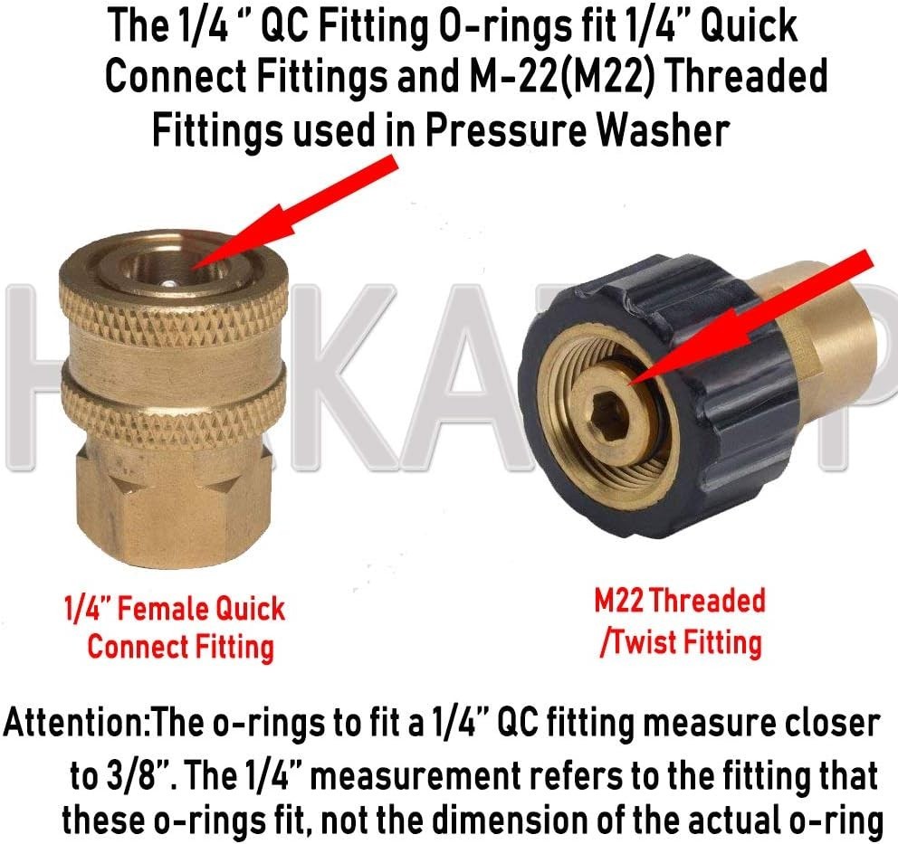 100 PCS O-Rings Set for 1/4″ & 3/8″ Coupler