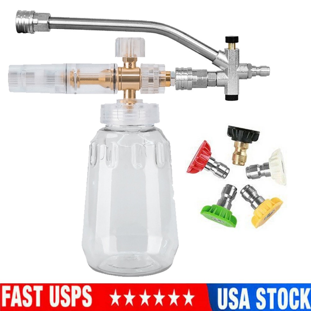 Snow Foam Lance Cannon Soap Bottle Sprayer For Pressure Washer Gun Jet Car Wash