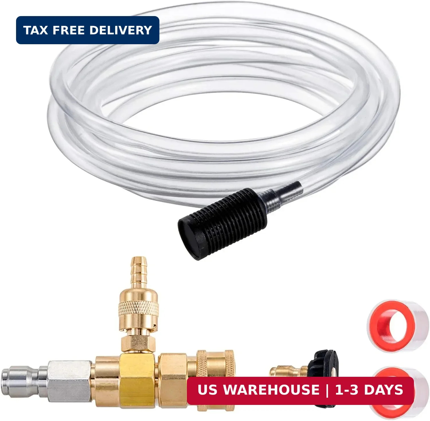 Raincovo Downstream Injector for Pressure Washer, Power Washer Chemical Injector