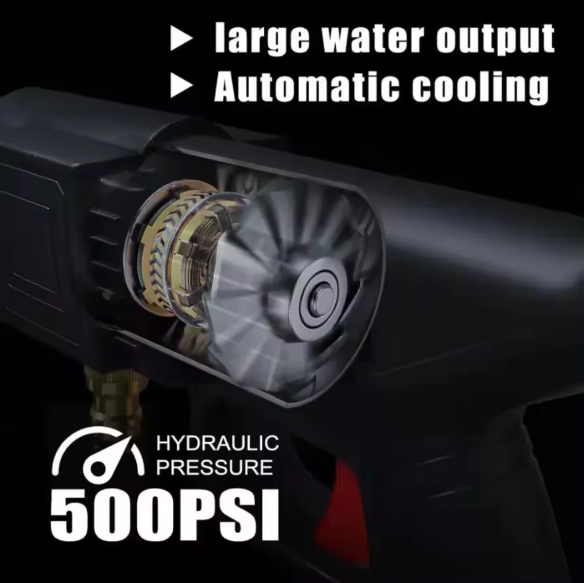 Portable Cordless Electric High Pressure Water Spray Gun Car Washer Yard Cleaner