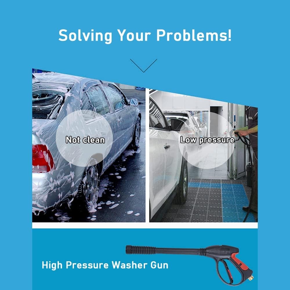 High Pressure Washer Gun 4000PSI 19″ Long Lance 5 Quick Nozzles Fit Generac