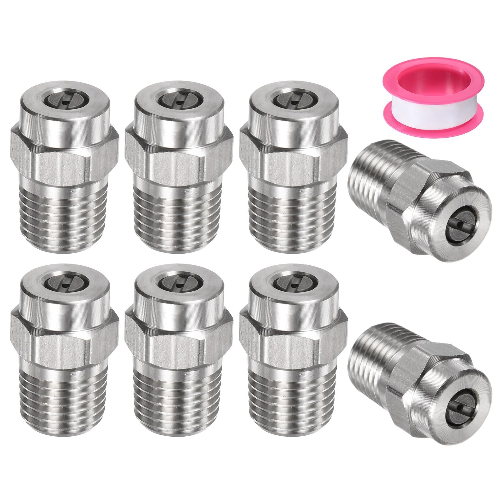 8 Pack 15 Degree Surface Cleaner Nozzles 1/4″ NPT Male 1.236mm Orifice