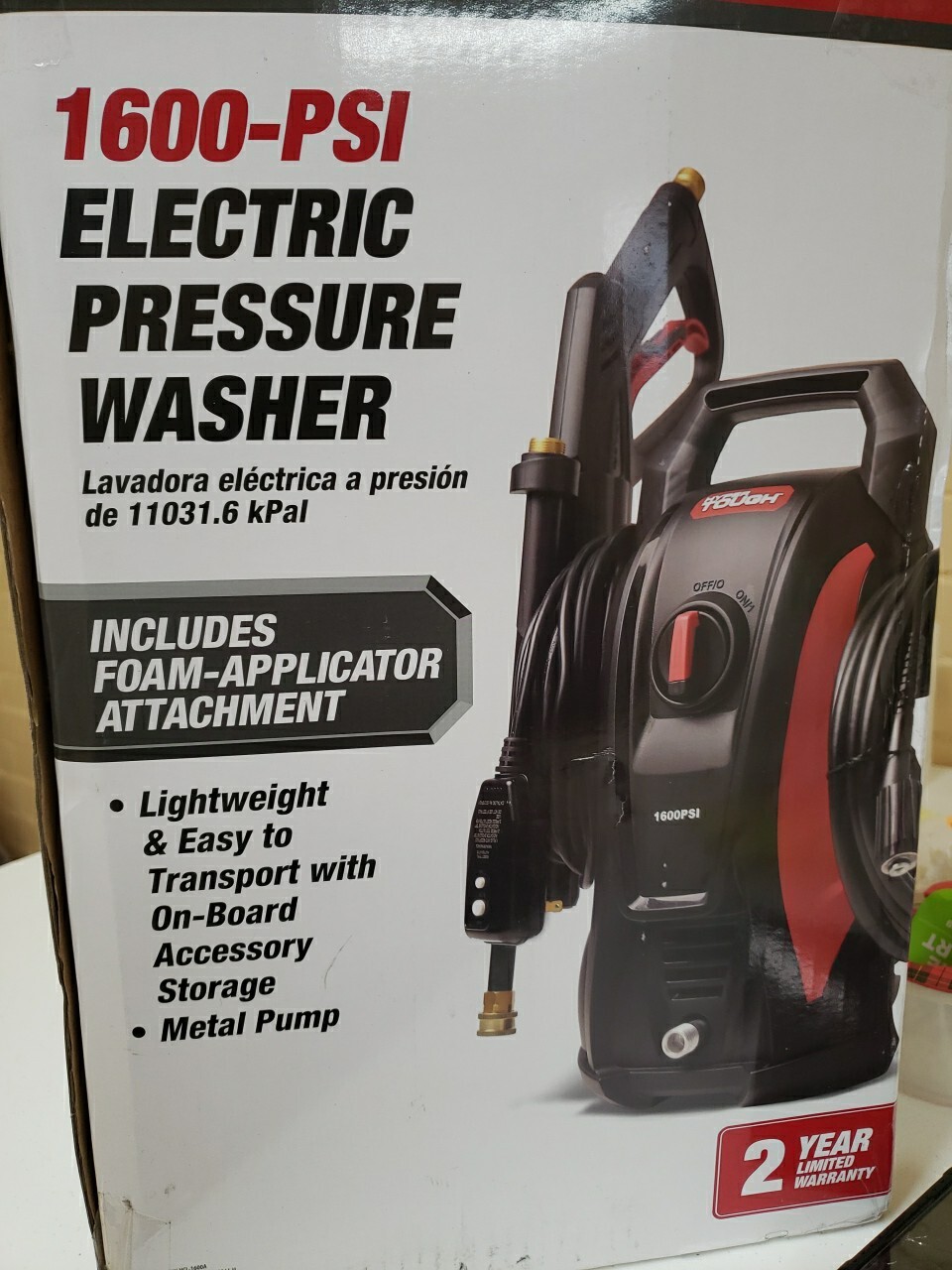 Hyper Tough Electric Pressure Washer 1600PSI ABW-VCL-1600A (M24)