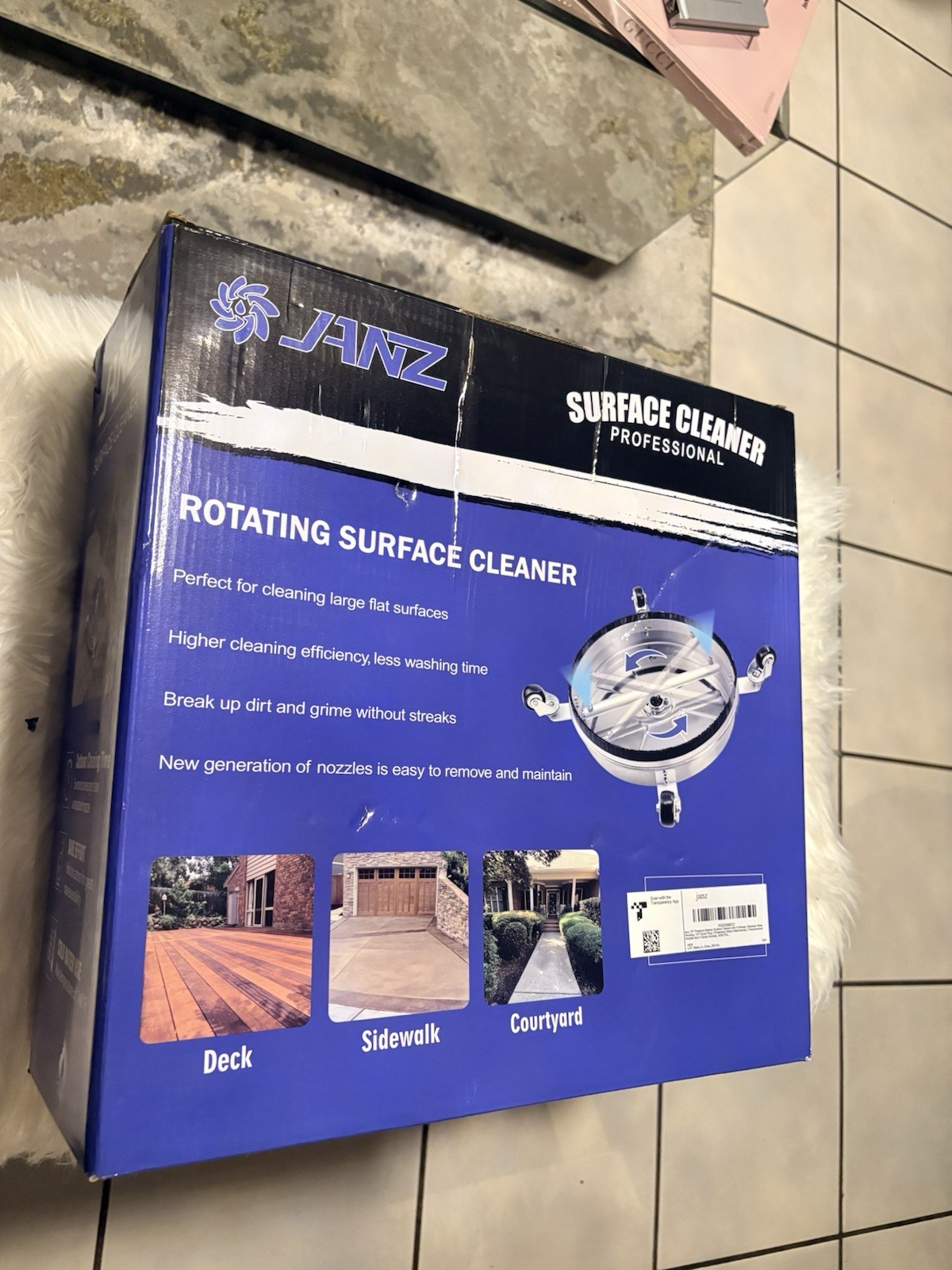 Janz Professional 16” Surface Cleaner 1,500-4,000 PSI Color Silver
