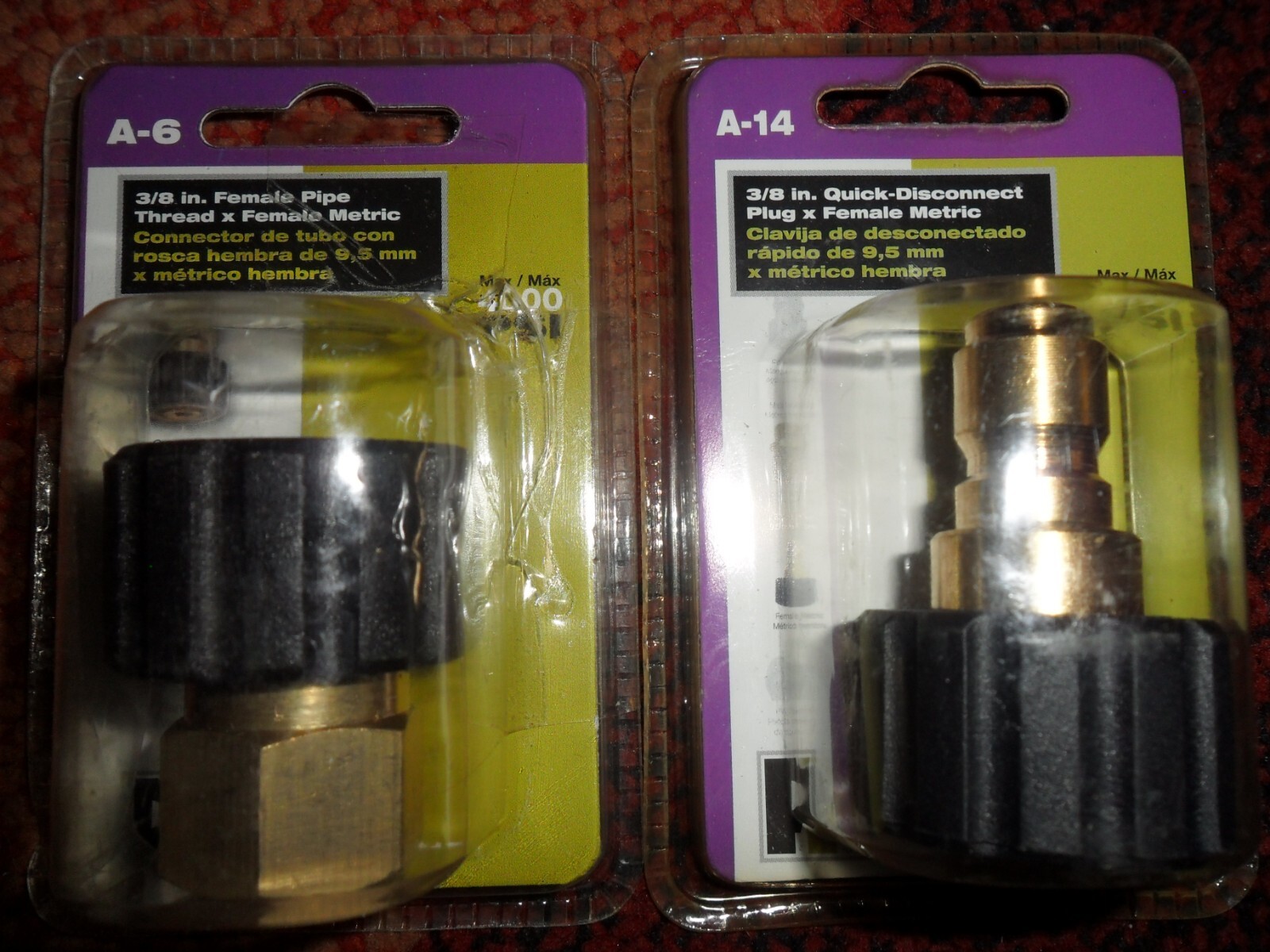 3/8″ Female Pipe Thread A-6 & 3/8″ Quick Disconnect A-14 x Female Metric 4000PSI
