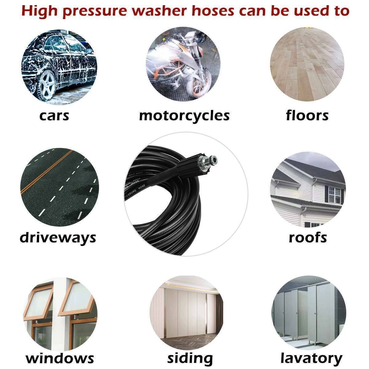 1/4″ M22 14mm Power Washer Hose for Ryobi, for Troy Bilt High Pressure Washer