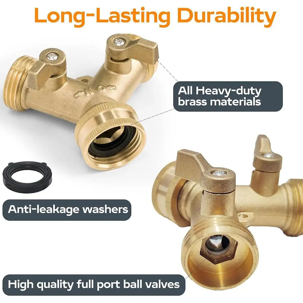 Brass Faucet Tap Connector Mixer Hose Adaptor Quick Connecter 3/4 Copper Hose Co