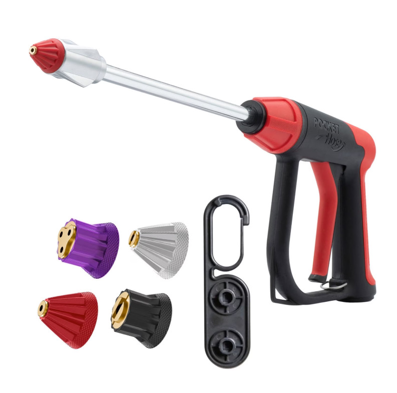 Pocket Hose Arrow, Turn Any Garden Hose Into a Powerful Washer, 4 Precision Tips