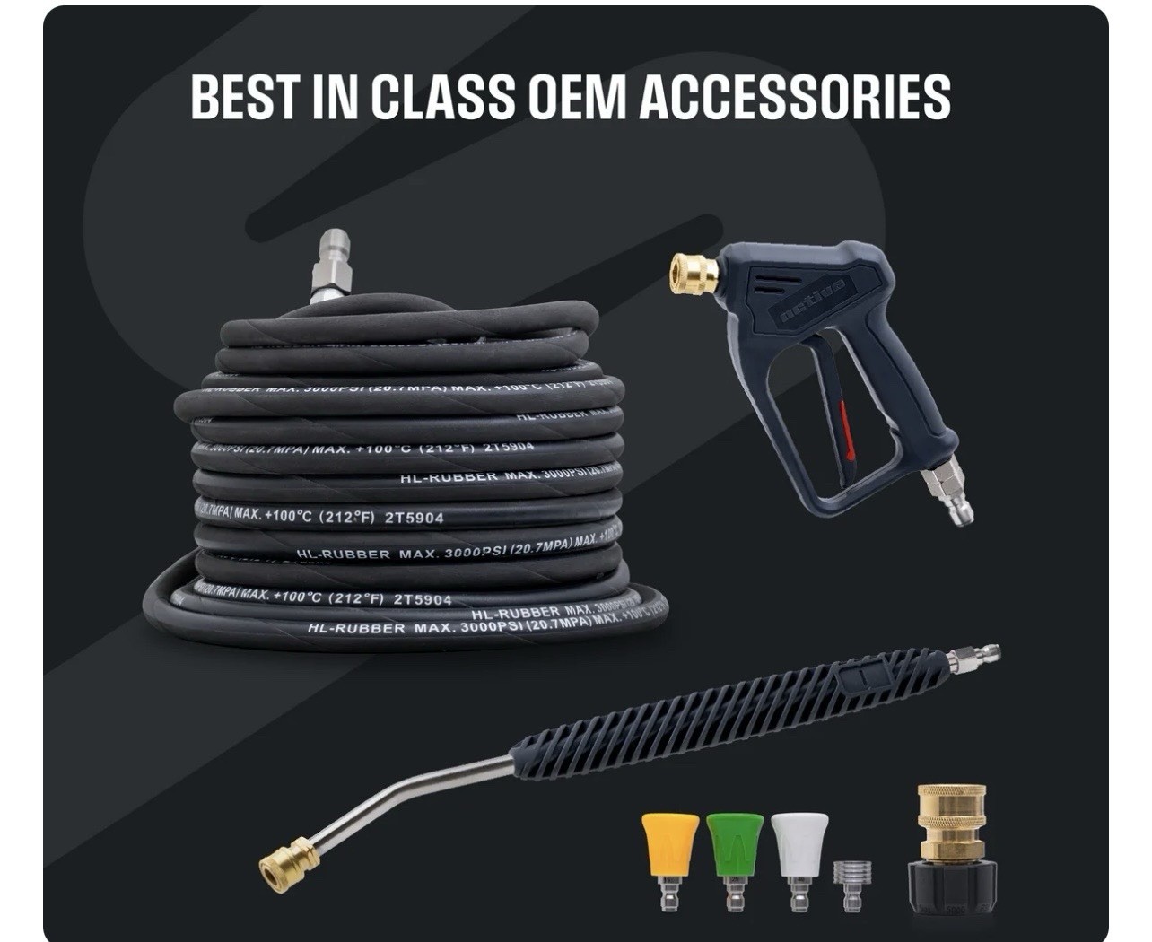 ACTIVE 2.0 C-1 Series Electric Pressure Washer Compact Full Kit with Attachments