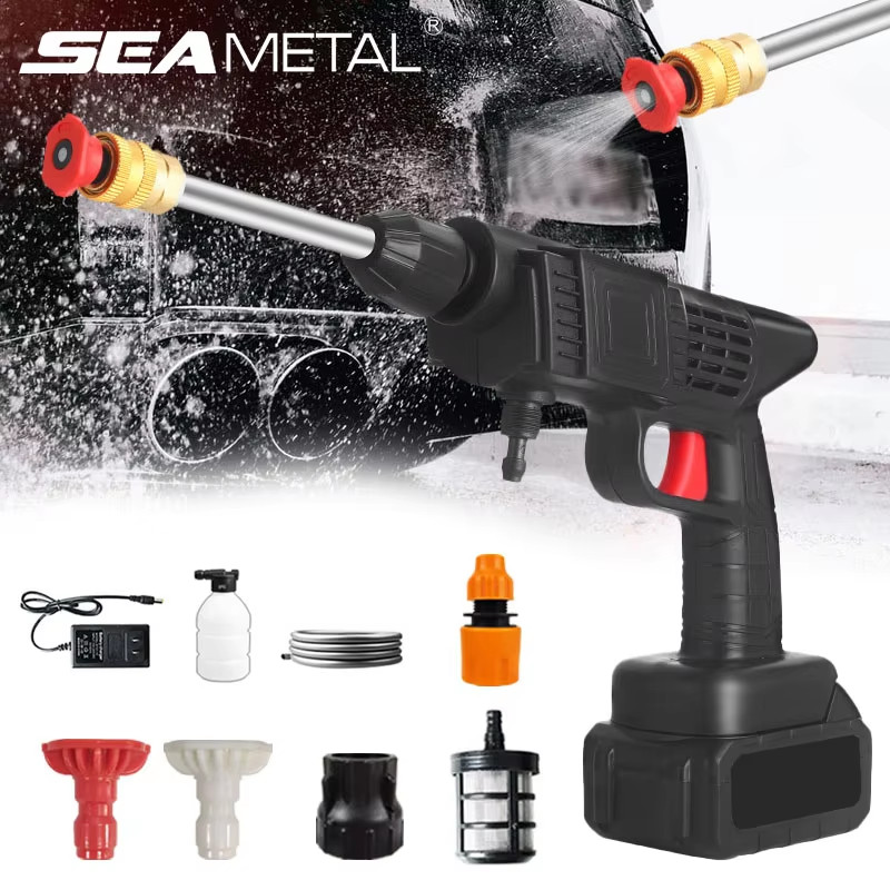 140W 60Bar Wireless High Pressure Car Wash1200Mah Foam Generator Water Cleaner