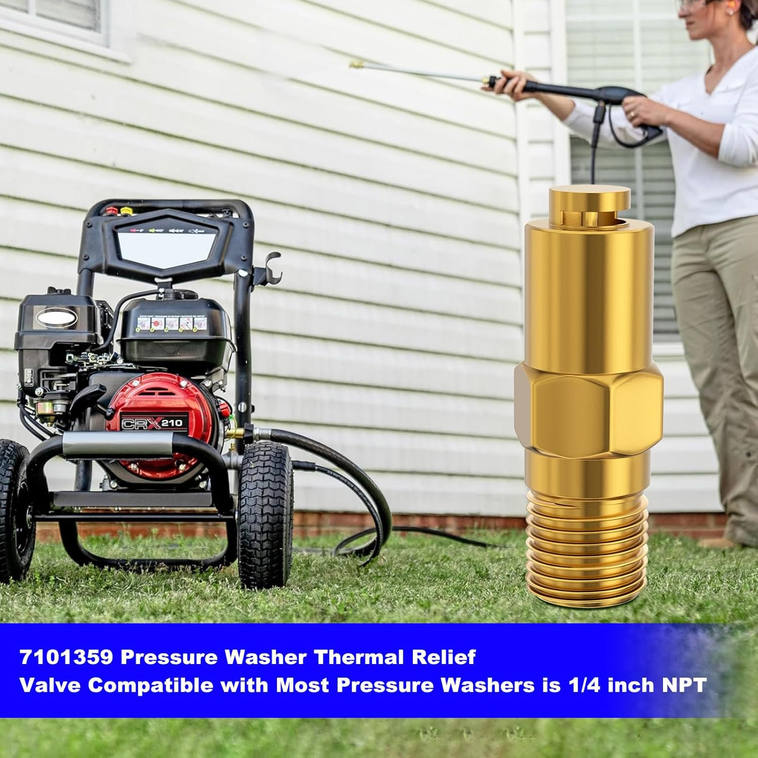 7101359 Pressure Washer Thermal Relief Valve – 1/4 MPT Cleaning Thermal Relief V