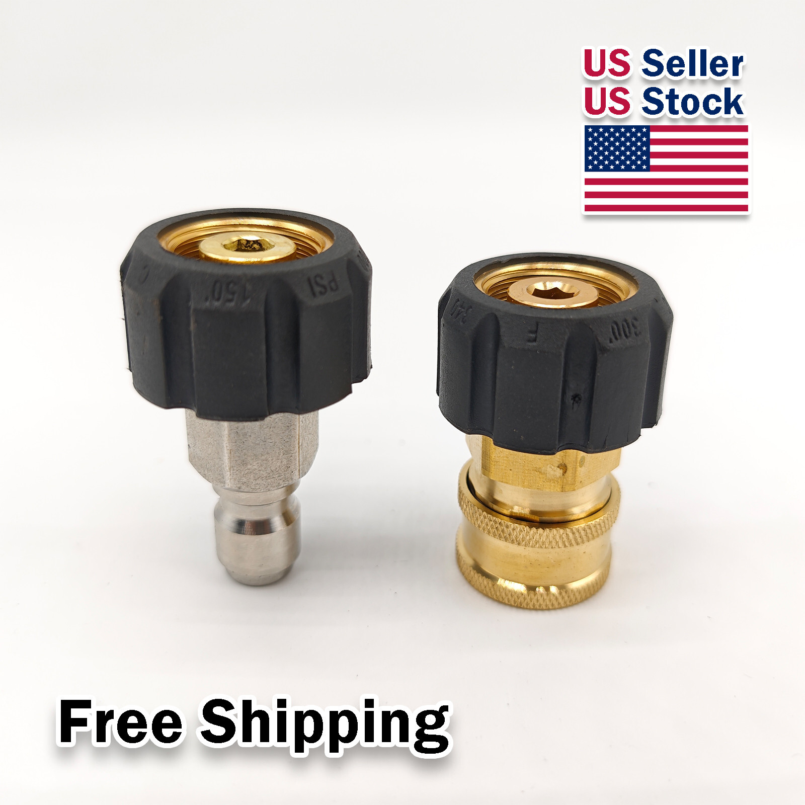 Pressure Washer Hose Adapter Set M22 to 3/8 Quick Connect For Power Washer Hose