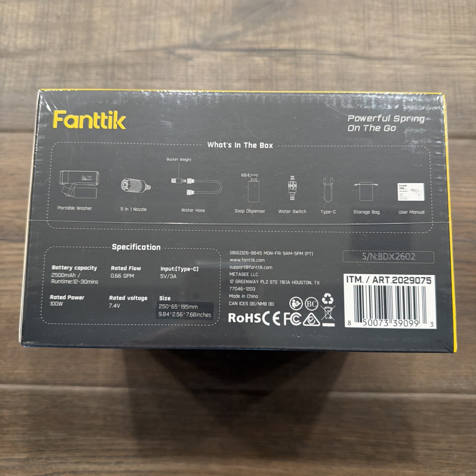 Fanttik K200 Flip Cordless Portable Washer 5-in-1 Nozzle OEM New Sealed