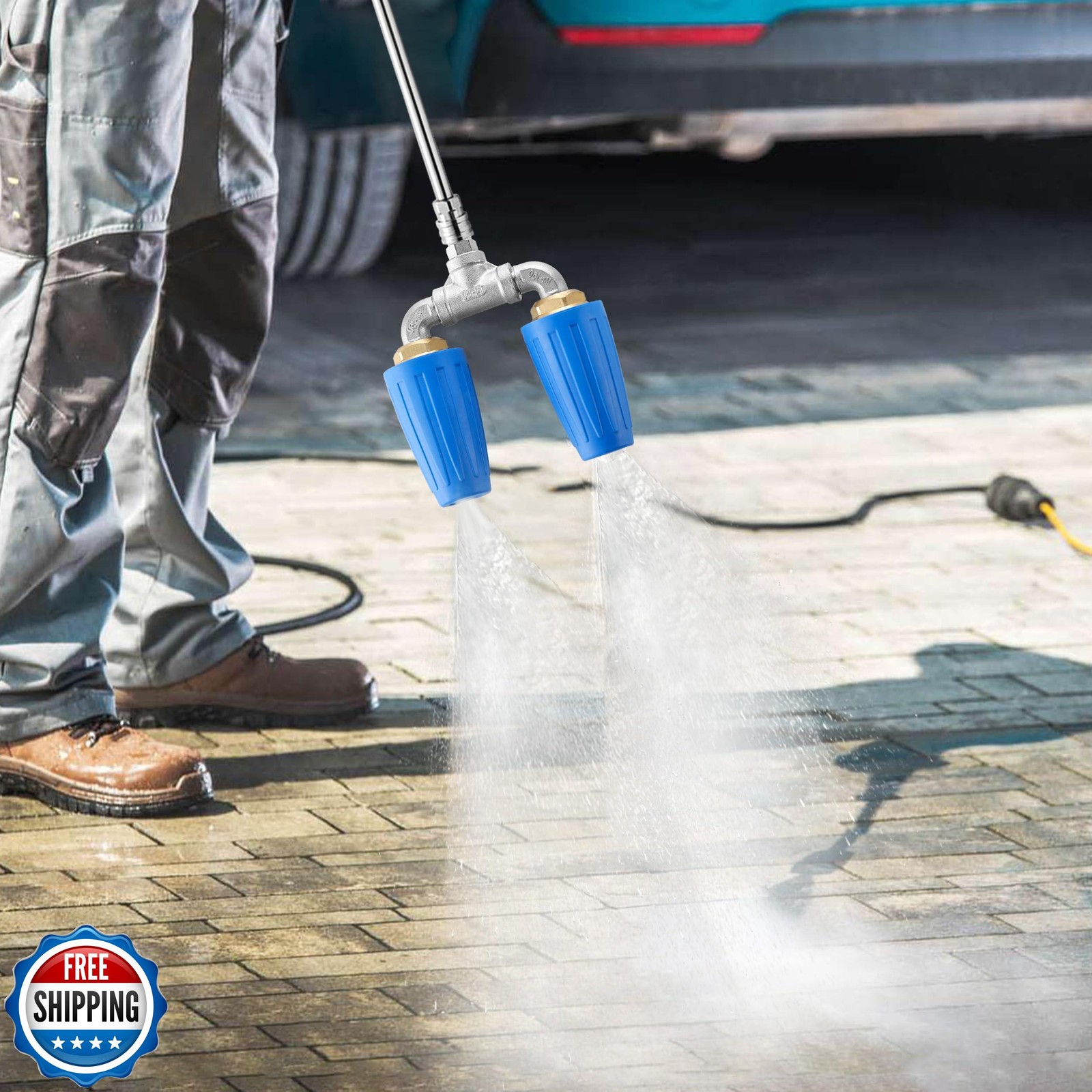 TasuoX Dual Turbo Nozzle Pressure Washer, Power Washer 360° Rotating Turbo No
