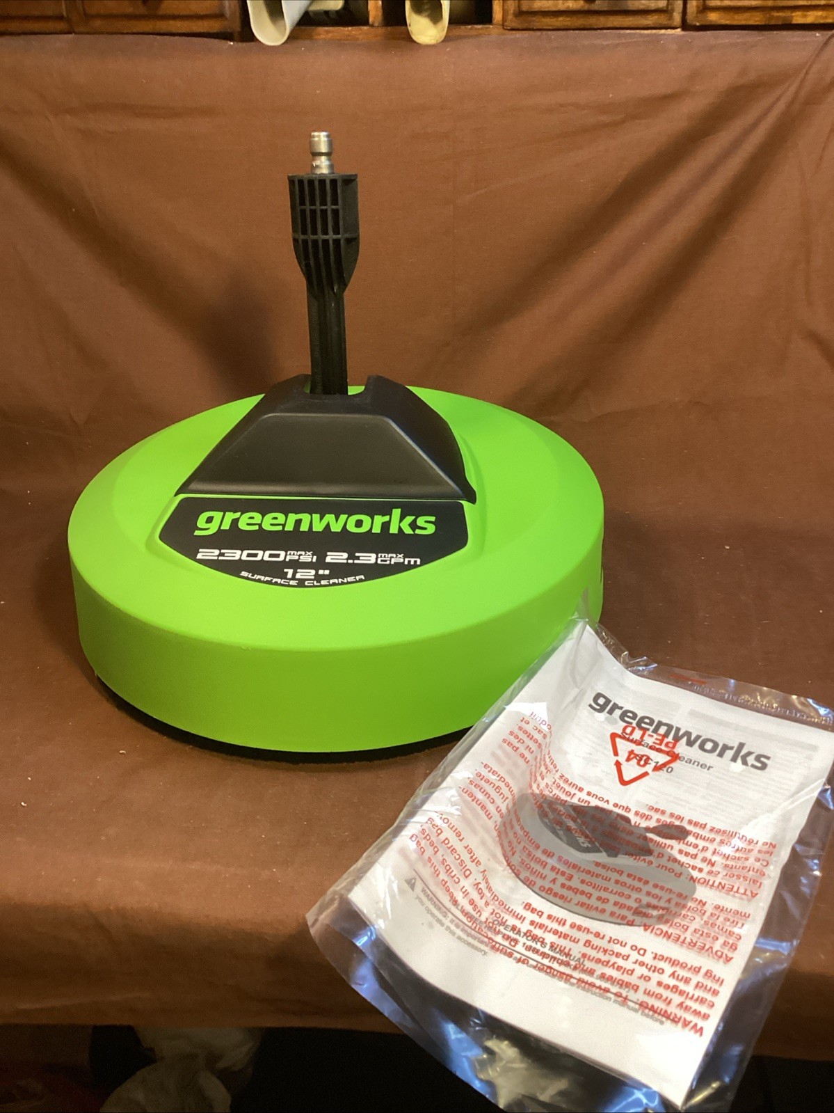 Greenworks Pressure Washer Attachment 12″ Rotating Surface Cleaner 2300 PSI NIB