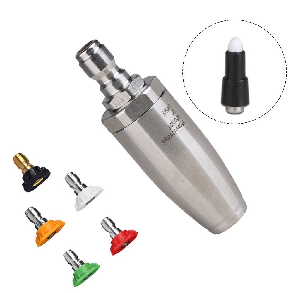 304 SS Turbo Nozzle 35mm for Pressure Washer 360 Rotation 3625 PSI Spray