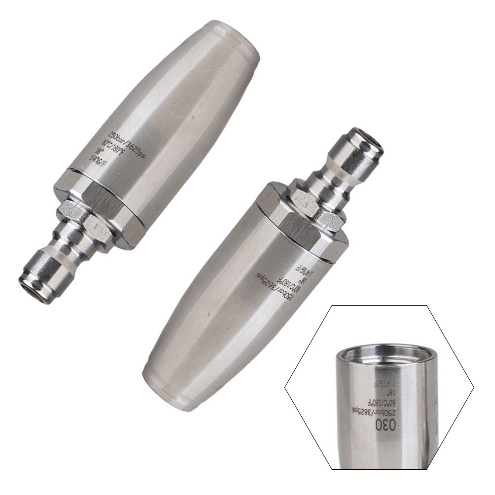 304 SS Turbo Nozzle 35mm for Pressure Washer 360 Rotation 3625 PSI Spray