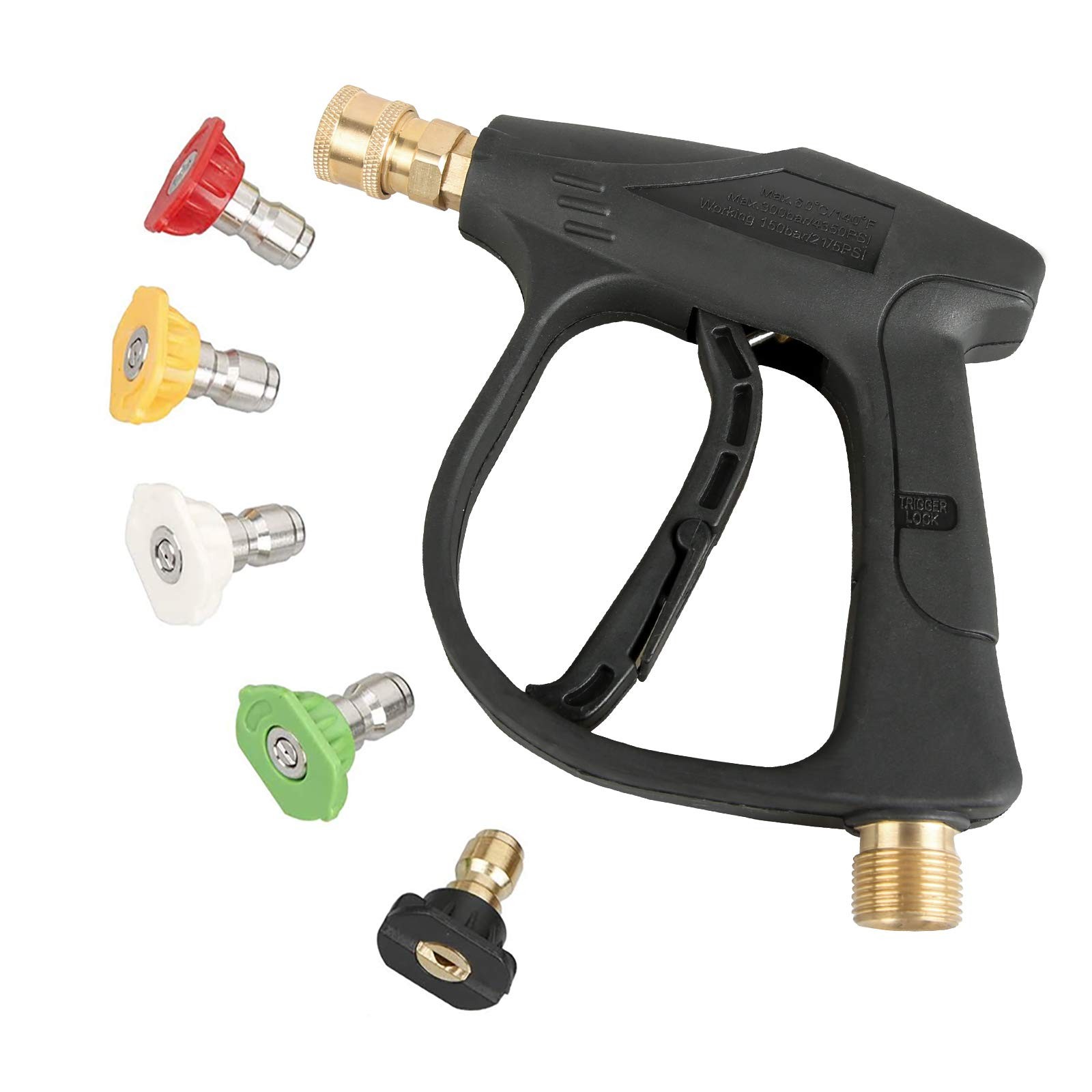 Pistola Para Lavadora De Alta Presion 3000 PSI Con 5 Boquillas De Color