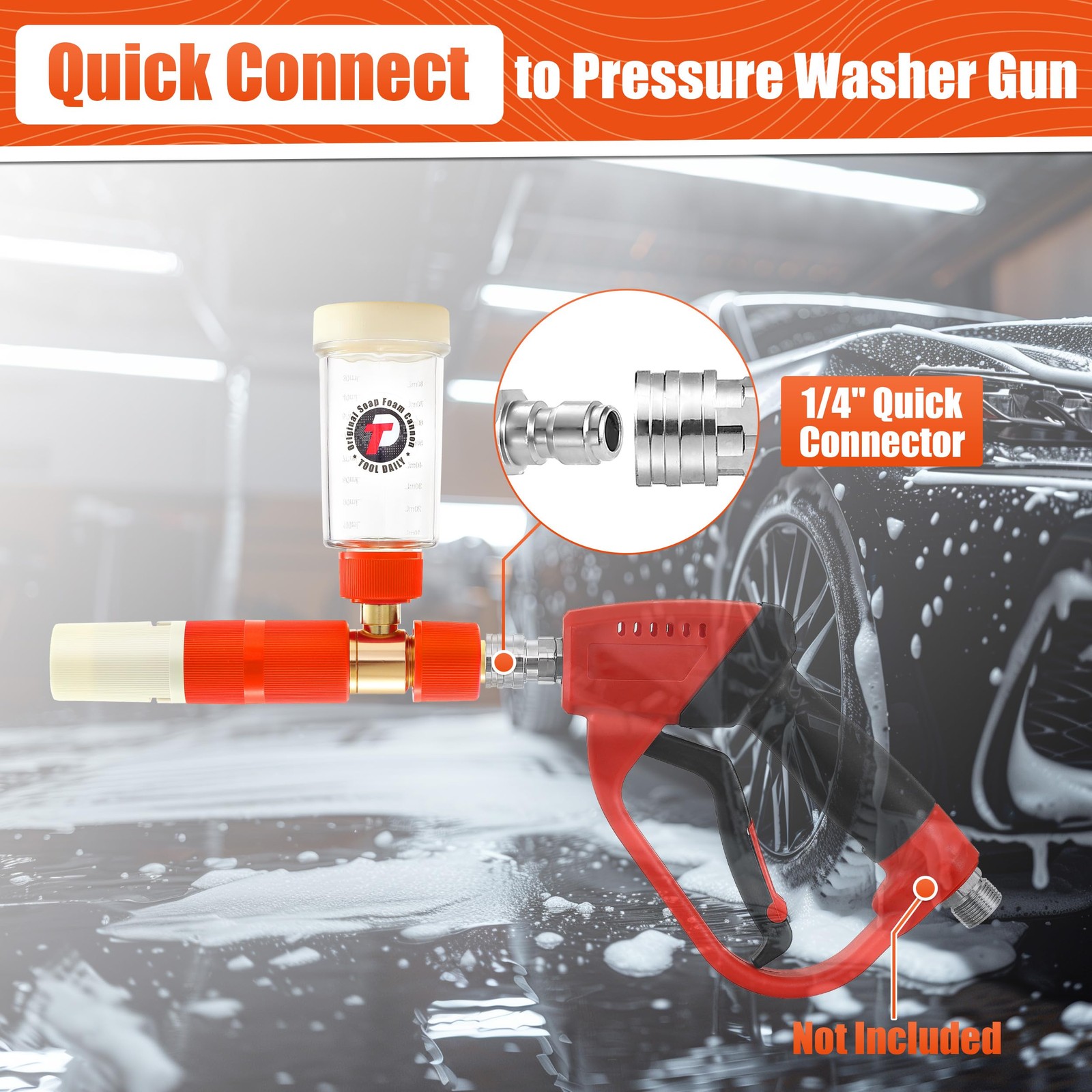 Tool Daily Pressure Washer Foam Cannon, Original Soap Foam Cannon for Car Was…