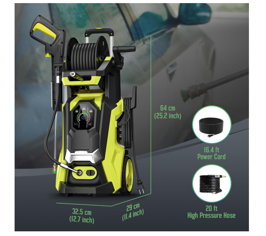 Electric Pressure Washer 5000PSI-Max 3.6GPM Power Washer Touch Screen Adjustable