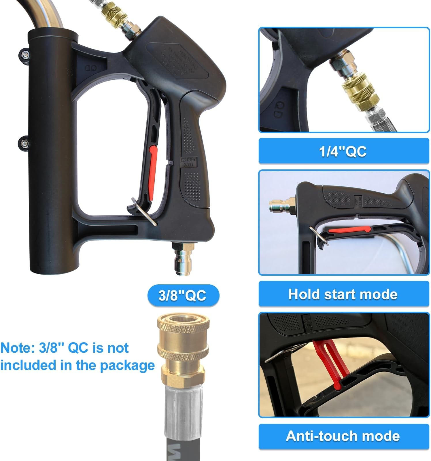 16″ Pressure Washer Surface Cleaner with 304 Industrial-Grade Stainless Steel…