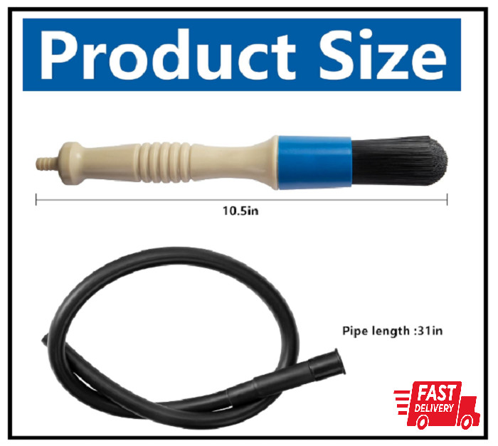 FlowThru Parts Washer Brush Parts Cleaning Brush 31 Inch Long Hose Part Cleaner