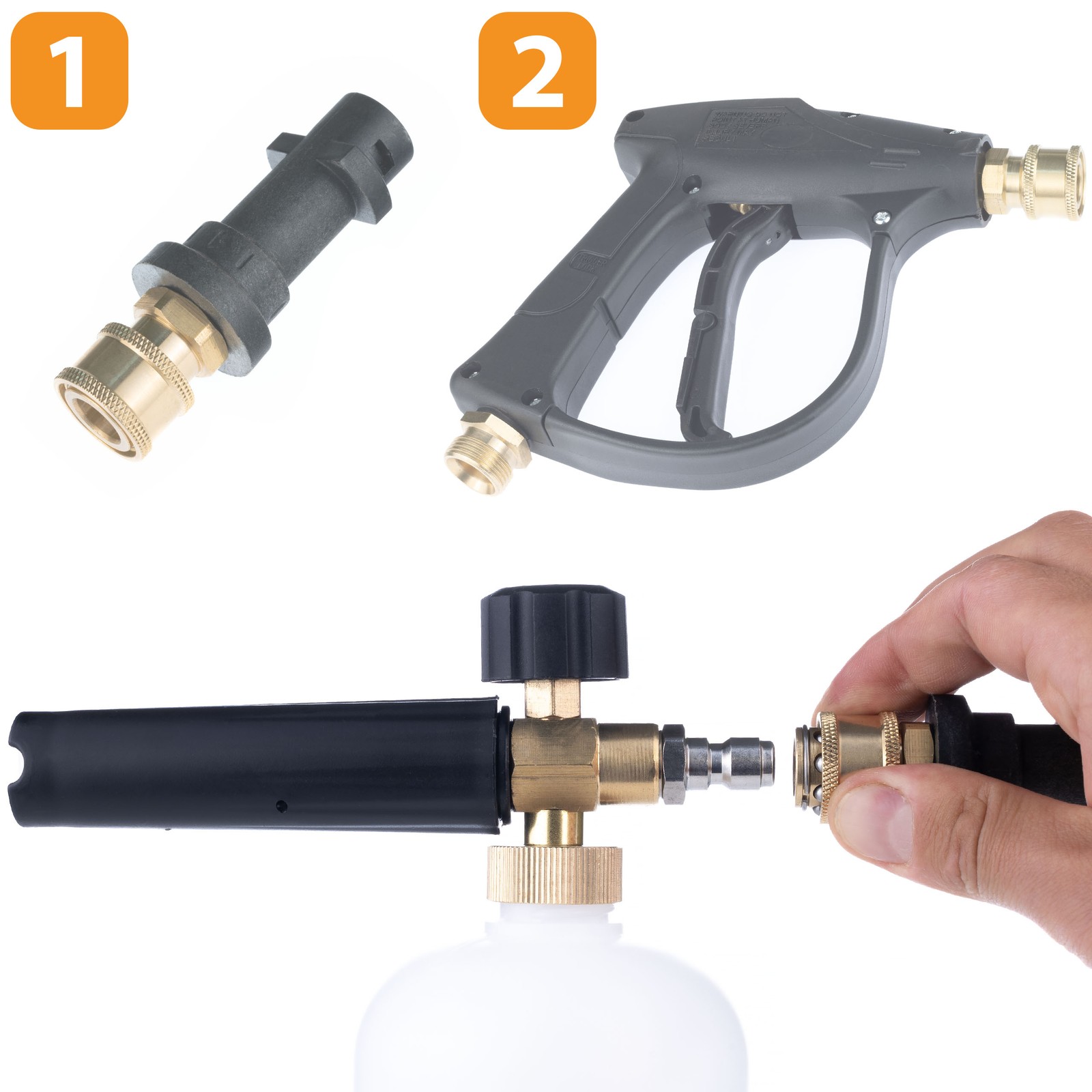 Rosfix Foam Sprayer 1000ml | Brass Core, 200 BAR
