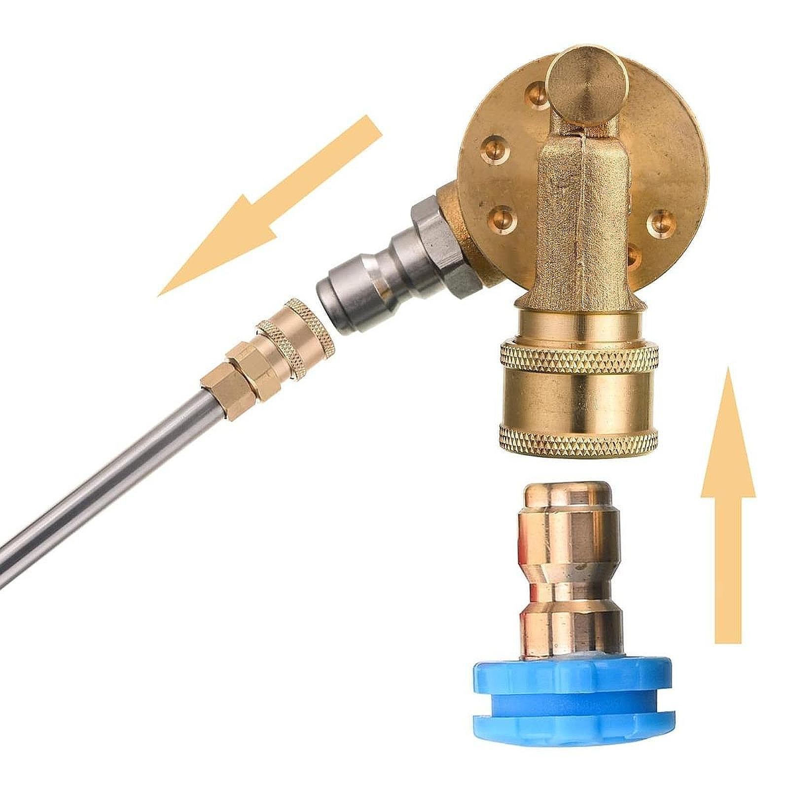 Pressure Washer Pivoting Coupler Rotation Angles 12mm Quick Connect