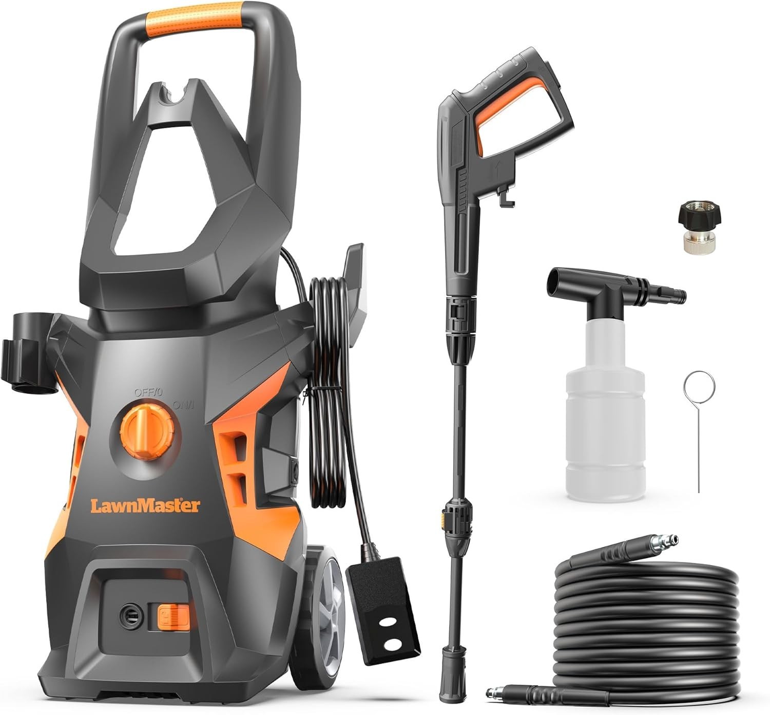 Electric Pressure Washer 13 Amp 1.4 GPM 2100 Max PSI Certified with Foam Bottle
