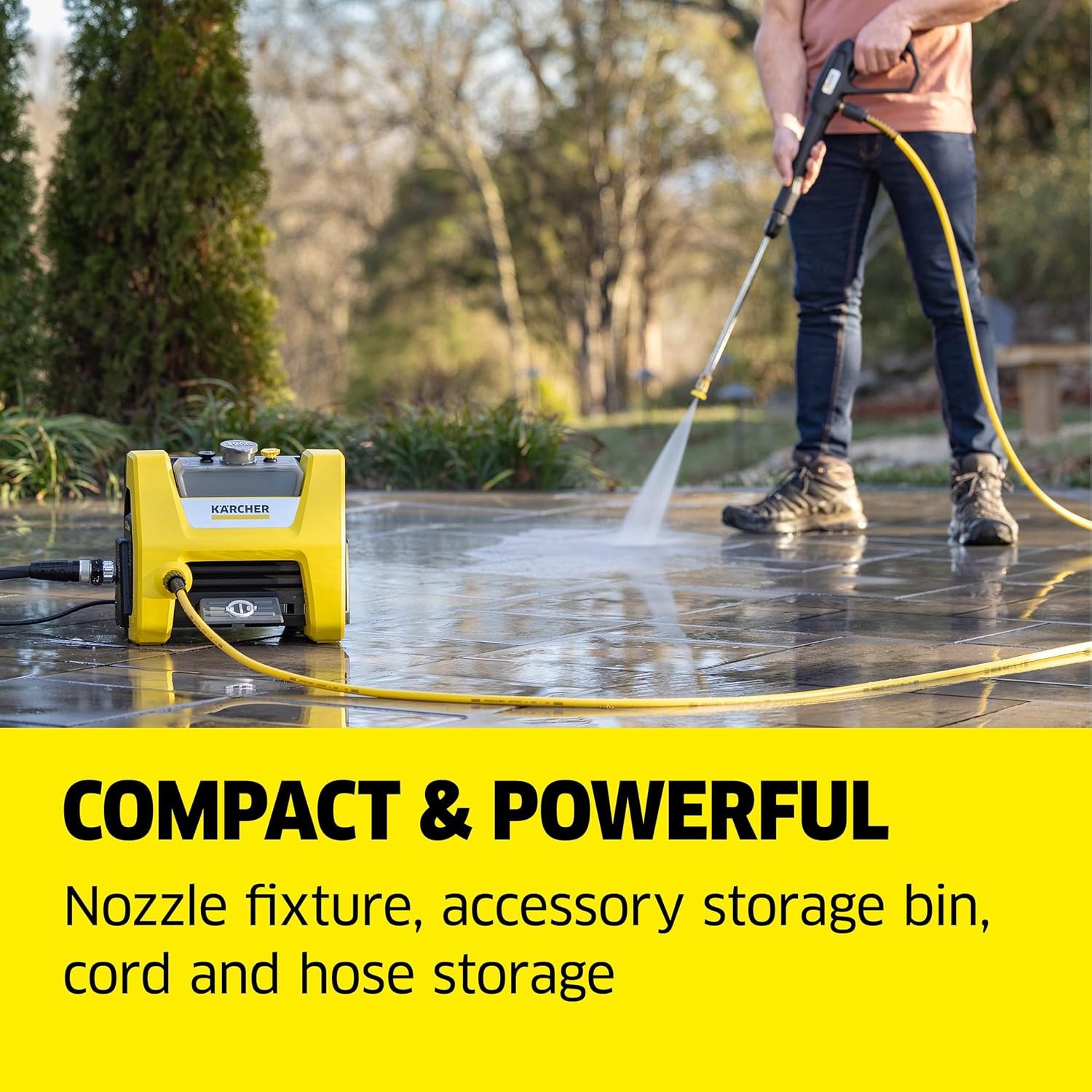 Kärcher Pressure Washer K1800PS Cube, CETA Certified, 3 Spray Nozzles, Detergent