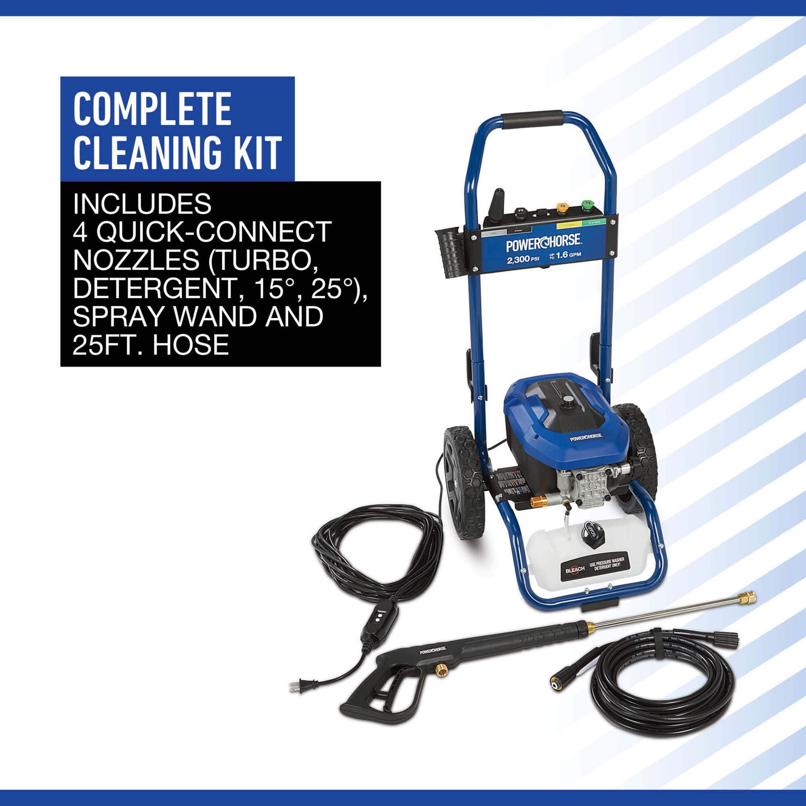 Powerhorse Electric Cold Water Pressure Washer, 2300 PSI, 1.6 GPM