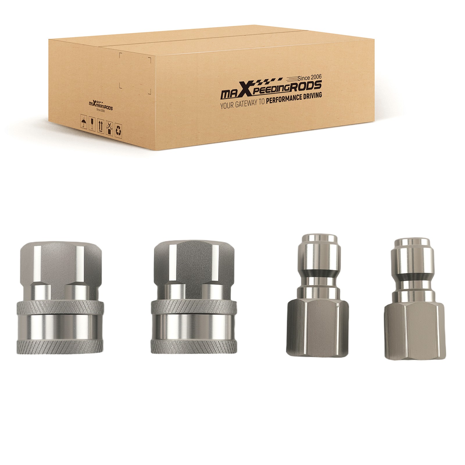 3/8″ NPT Female Quick Connect Pressure Washer Adapter Stainless Steel 5000PSI