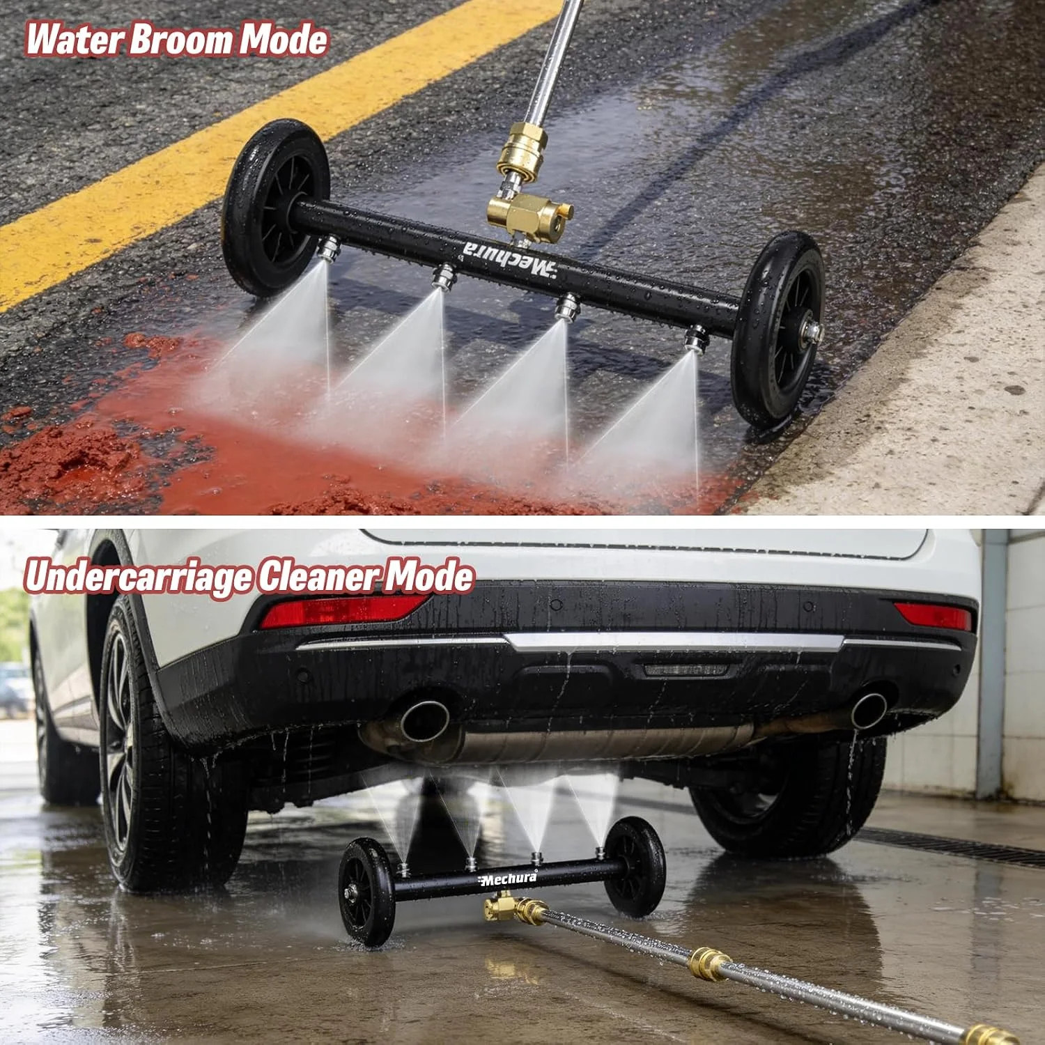 16 Inch Undercarriage Pressure Washer Attachment, 4000 PSI Undercarriage Cleaner