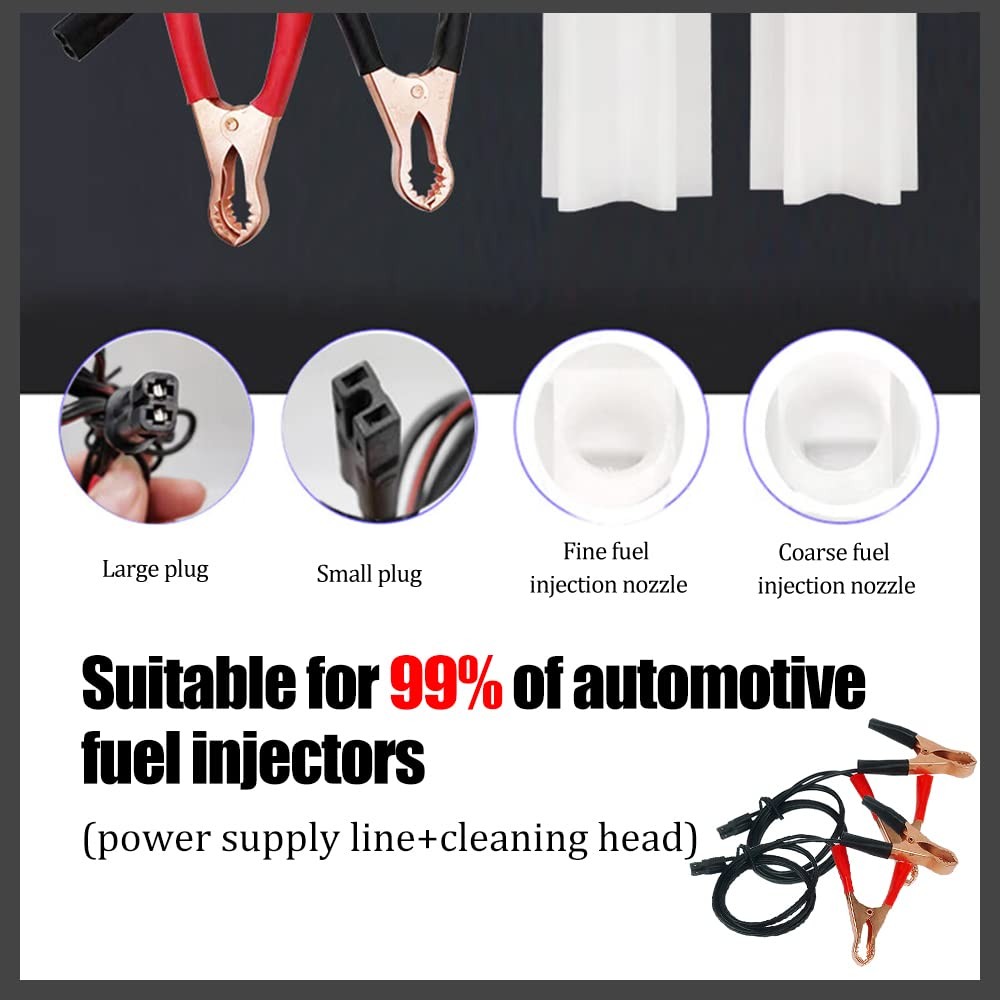 Fuel Injector Cleaner Kit Universal Flush Cleaner Adapter Tool Fits Most (72